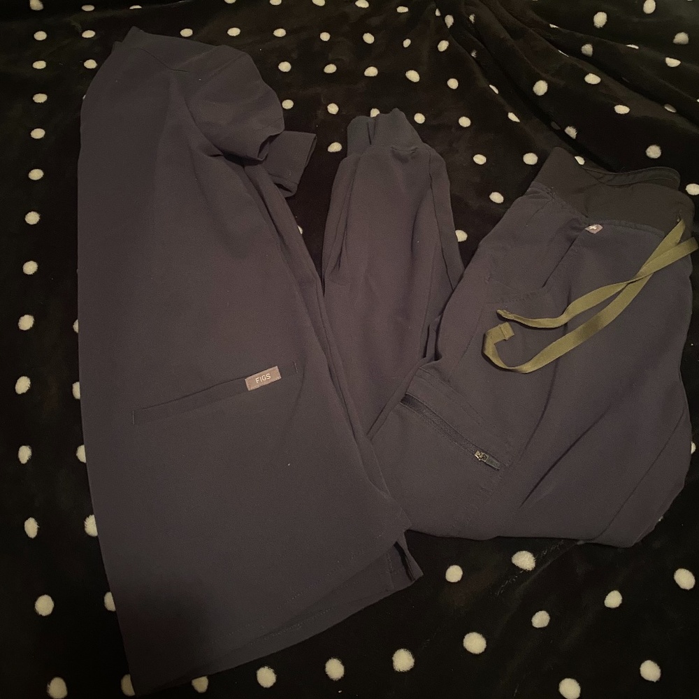 Figs Quiet Navy Scrub Set XS/XXSP